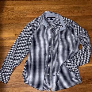 Tommy Hilfiger Blue and White Gingham Men's Shirt